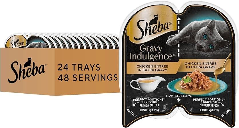 Sheba Gravy Indulgence Chicken Entree Wet Cat Food Trays