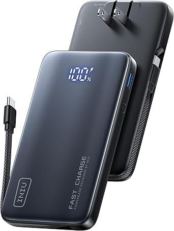 INIU 10,000mAh 3-in-1 Portable Charger with 45W USB C