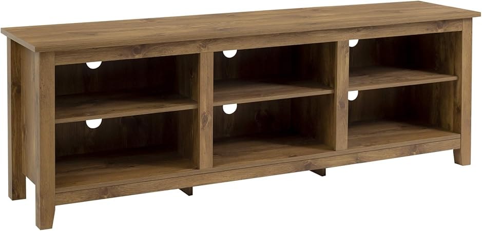 Walker Edison Wren Classic 6 Cubby TV Stand (Barnwood)