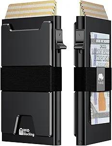 furid Men's RFID Blocking Metal Wallet - Obsidian