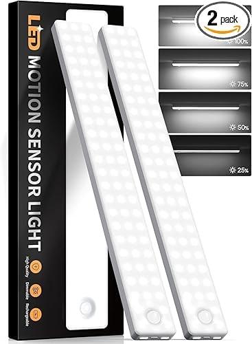 Auxoda 2-Pack 8" Under Cabinet Motion Sensor Rechargeable Lighting