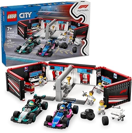 LEGO City Formula 1 Garage & Mercedes-AMG & Alpine Cars Set (678 Pieces)
