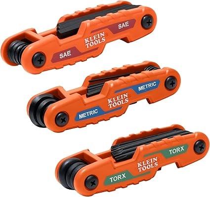 Klein Tools 70543 3-Piece Compact Folding Hex Key Set