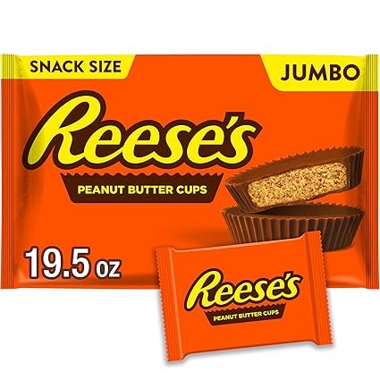 Reese's Peanut Butter Cup Snack Size Candy Bag, 19.5 Oz