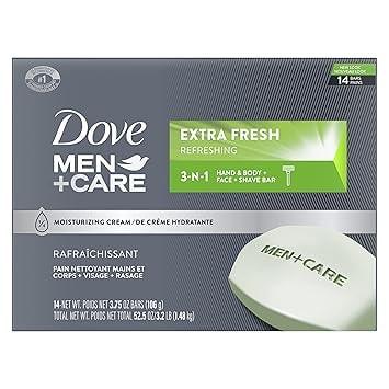 Dove Men+Care 3 in 1 Cleanser Bars, Extra Fresh (14-Pack)