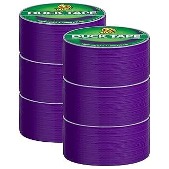 Duck Brand Color Duct Tape 6-Roll Pack Purple