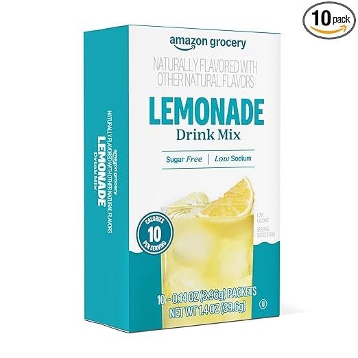 Amazon Grocery Lemonade Drink Mix, 10 Pack