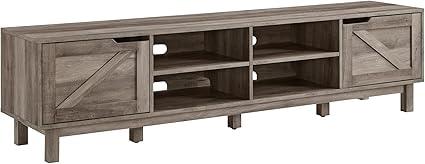 Walker Edison 70" Rustic Barn-Door TV Stand - Grey Wash