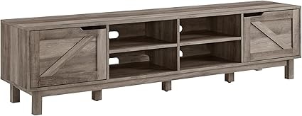 Walker Edison 70" Rustic Barn-Door TV Stand - Grey Wash