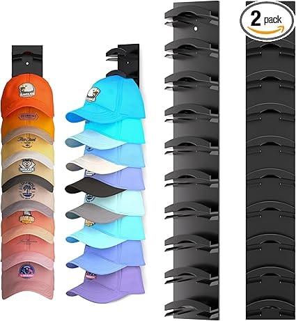 Houoisheck 2-Pack Baseball Cap Organizer (Black)