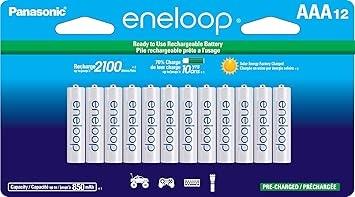Panasonic Eneloop AAA 850mAh Rechargeable Batteries (12-Pack)