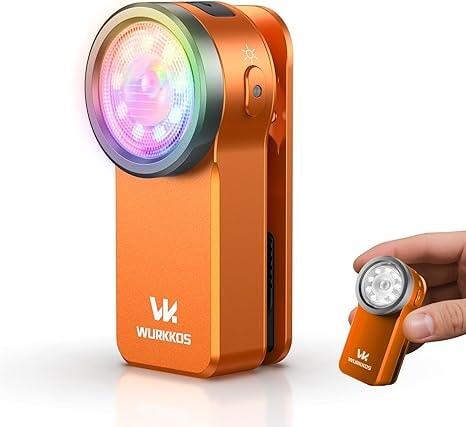 Wurkkos HD03 Rechargeable EDC Flashlight with RGB and Magnetic Clip