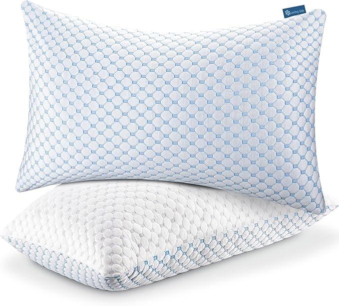 Generic Memory Foam Cooling Bed Pillows - Queen Size Set of 2 - Image 1