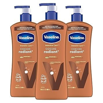 Vaseline Intensive Care Cocoa Radiant Body Lotion, 3-Pack
