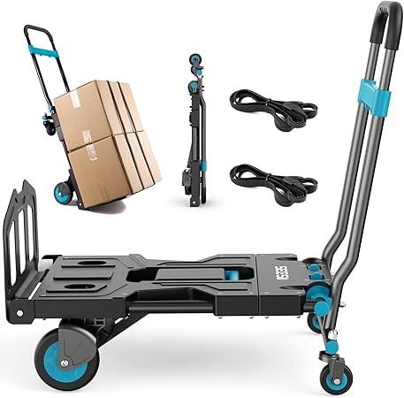 Seesii 2-in-1 Foldable Dolly Cart with 330 lbs Capacity