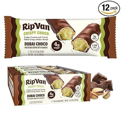 Rip Van Crispy Choco Dubai Chocolate Bar with Pistachio and Kunafa