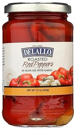 DeLallo Roasted Red Peppers with Garlic