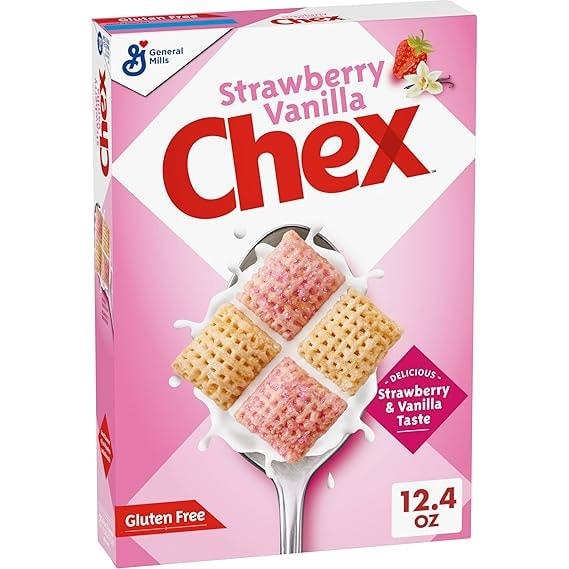 Chex Sweetened Rice Cereal, Strawberry Vanilla, 12.4 Oz