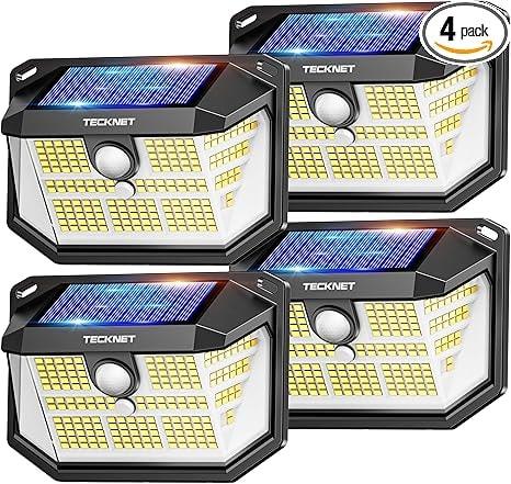 TECKNET 231 LED Solar Motion Lights Outdoor Security Lighting