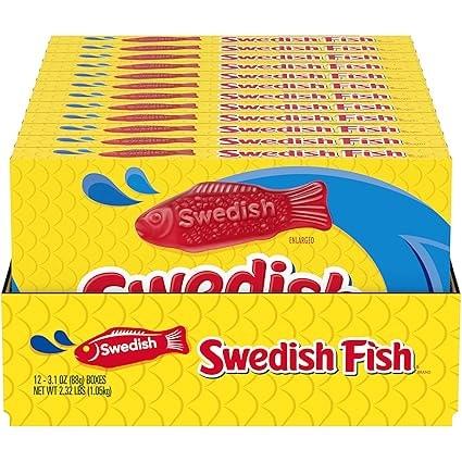Swedish Fish Soft & Chewy Candy, 3.1 Oz Packs