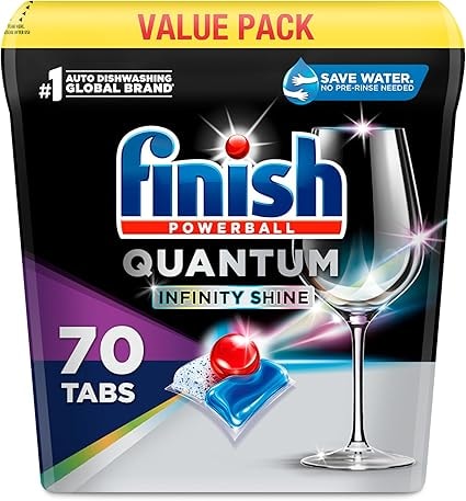 Finish Quantum Infinity Shine Dishwasher Pods, 70 Count
