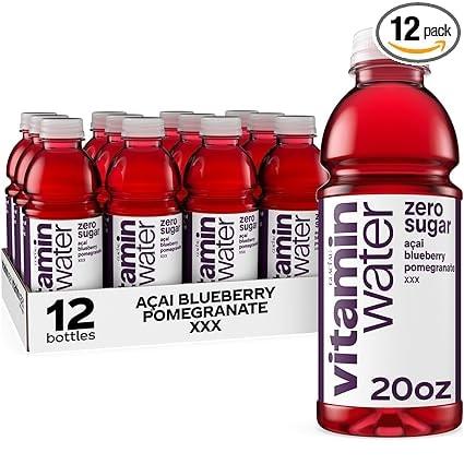 Glaceau Vitaminwater XXX Zero Sugar Acai-Blueberry-Pomegranate, 20oz Bottles (12-Pack) - Image 1