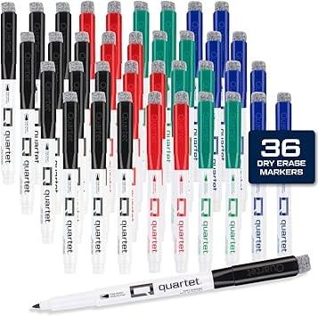 Quartet Fine Tip Dry Erase Markers, 36 Pack