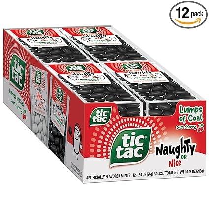 Tic Tac Naughty or Nice Lumps of Coal Sour Cherry Mints