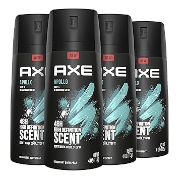 AXE Apollo Body Spray Deodorant 4-Pack