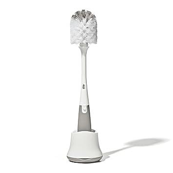 OXO Tot Bottle Brush with Nipple Cleaner and Stand (Gray)