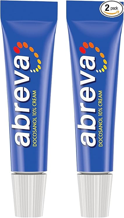 Abreva 10% Docosanol Cream Cold Sore Treatment, 2-Pack
