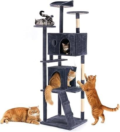 DUMOS 70-inch Multi-Level Indoor Cat Tree Tower