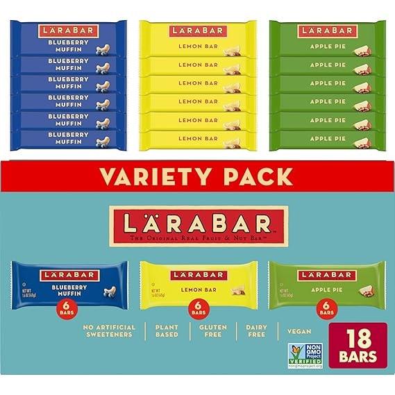 LÄRABAR 18-Count Variety Pack - Blueberry Muffin, Lemon Bar, Apple Pie