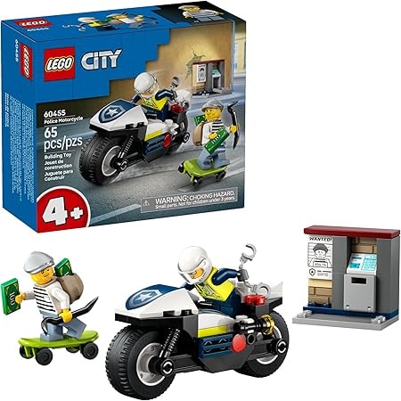 LEGO City Police Motorcycle Chase Building Toy (65 Pieces)