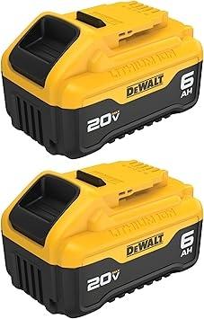DEWALT 20V MAX XR 6Ah Lithium Ion Battery 2-Pack DCB206-2