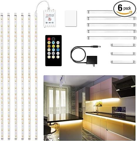 DAYBETTER 6-Pc Dimmable LED Strip Light Kit