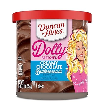 Duncan Hines Dolly Parton's Chocolate Buttercream Cake Frosting, 16oz