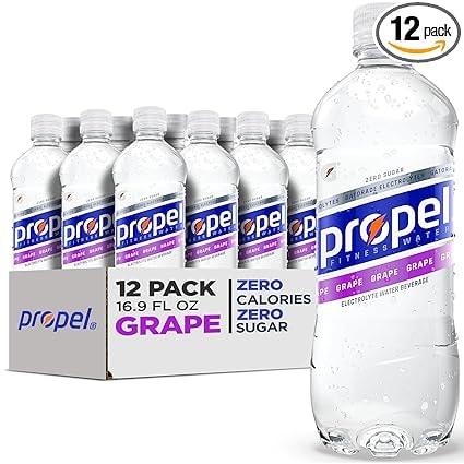 Propel Electrolyte Water Beverage, Grape Flavor, 12 Pack