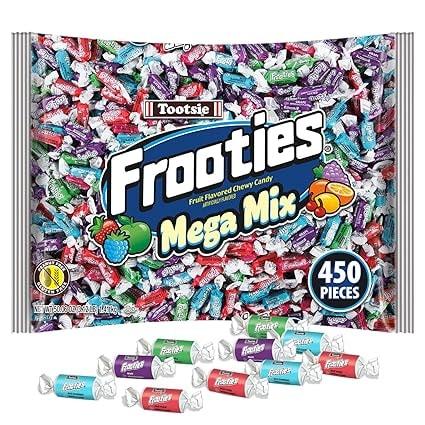 Frooties Mega Mix Fruit Flavor Chewy Candy, 450 Pieces