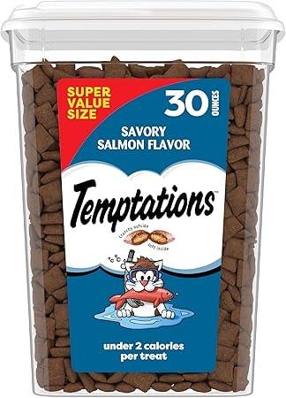 Temptations Classic Crunchy and Soft Cat Treats Savory Salmon