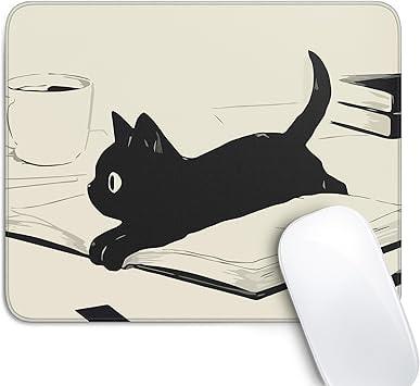 XSXXSC Black Cat Kawaii Mouse Pad 10x8 Inch