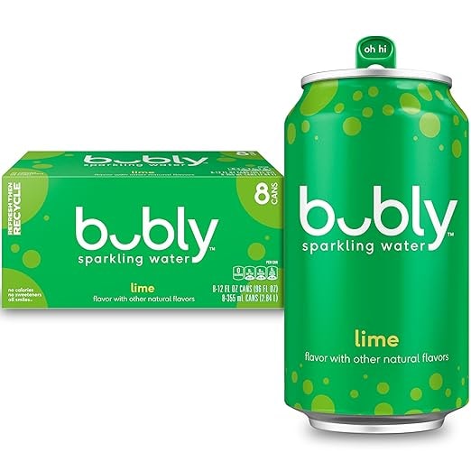 Bubly 8-Pack 12-Oz Lime Sparkling Water