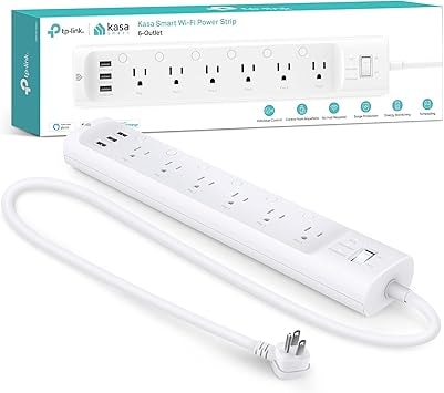 Kasa Smart Plug Power Strip with 6 Outlets and 3 USB Ports