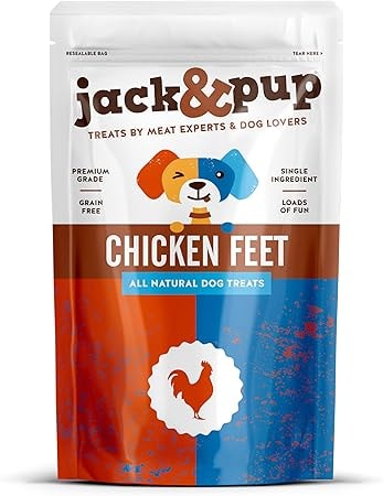 Jack & Pup Dried Chicken Feet Dog Treats