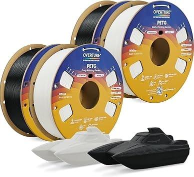 OVERTURE 1.75mm PETG 3D Printer Filament 4kg Bundle