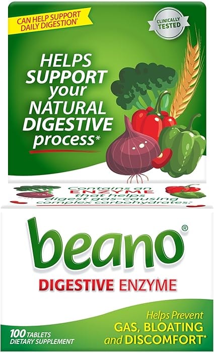 Beano 100-Count Digestive Enzyme Tablets