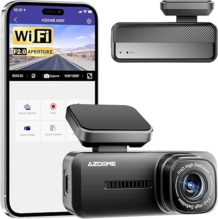 AZDOME M200 1080p Mini WiFi Dash Cam