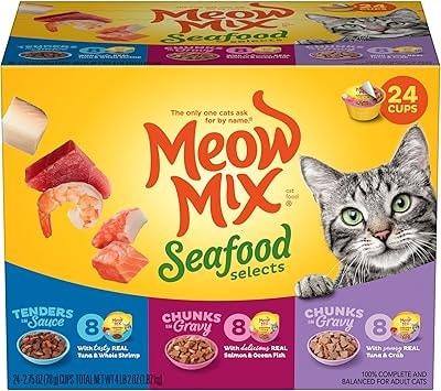 Meow Mix Wet Cat Food Variety Pack, 2.75-Oz Cups (24-Pack)