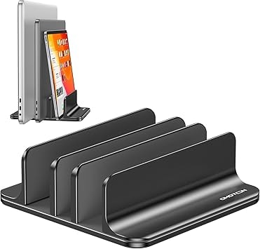 OMOTON 3-Slot Aluminum Vertical Laptop Stand