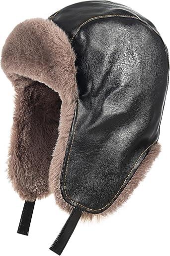 Gilotop Windproof Fur-Lined Trapper Hat